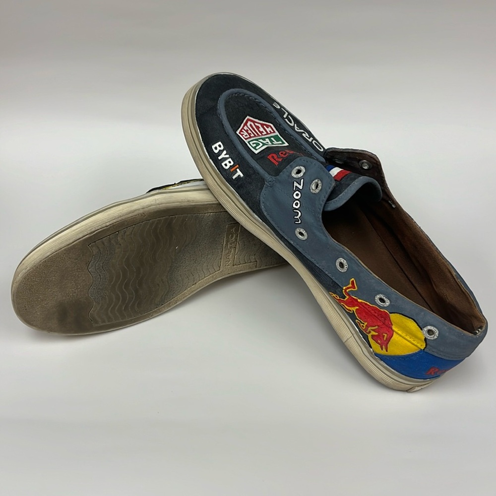 Nautica custom painted shoes